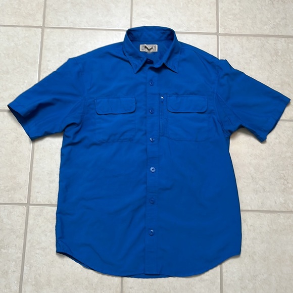 Mens Medium Blue Duluth Vented coolplus button shirt - Picture 4 of 10